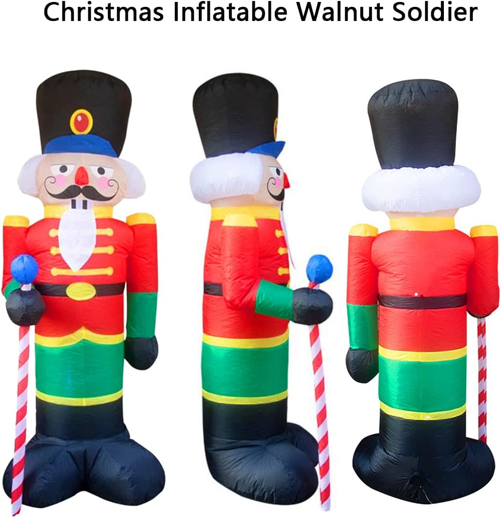 240cm Aufblasbare Weihnachtsdekoration, Nussknacker Soldat Weihnachten Aufblasbare Modell Weihnachts