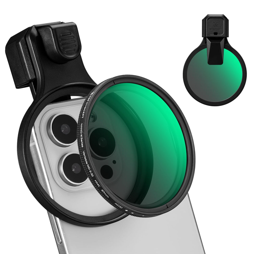 K&amp;F CONCEPT 67mm Universeller Filterclip für Handy mit Druckknopf | kompatibel mit iPhone 16/15/14/1