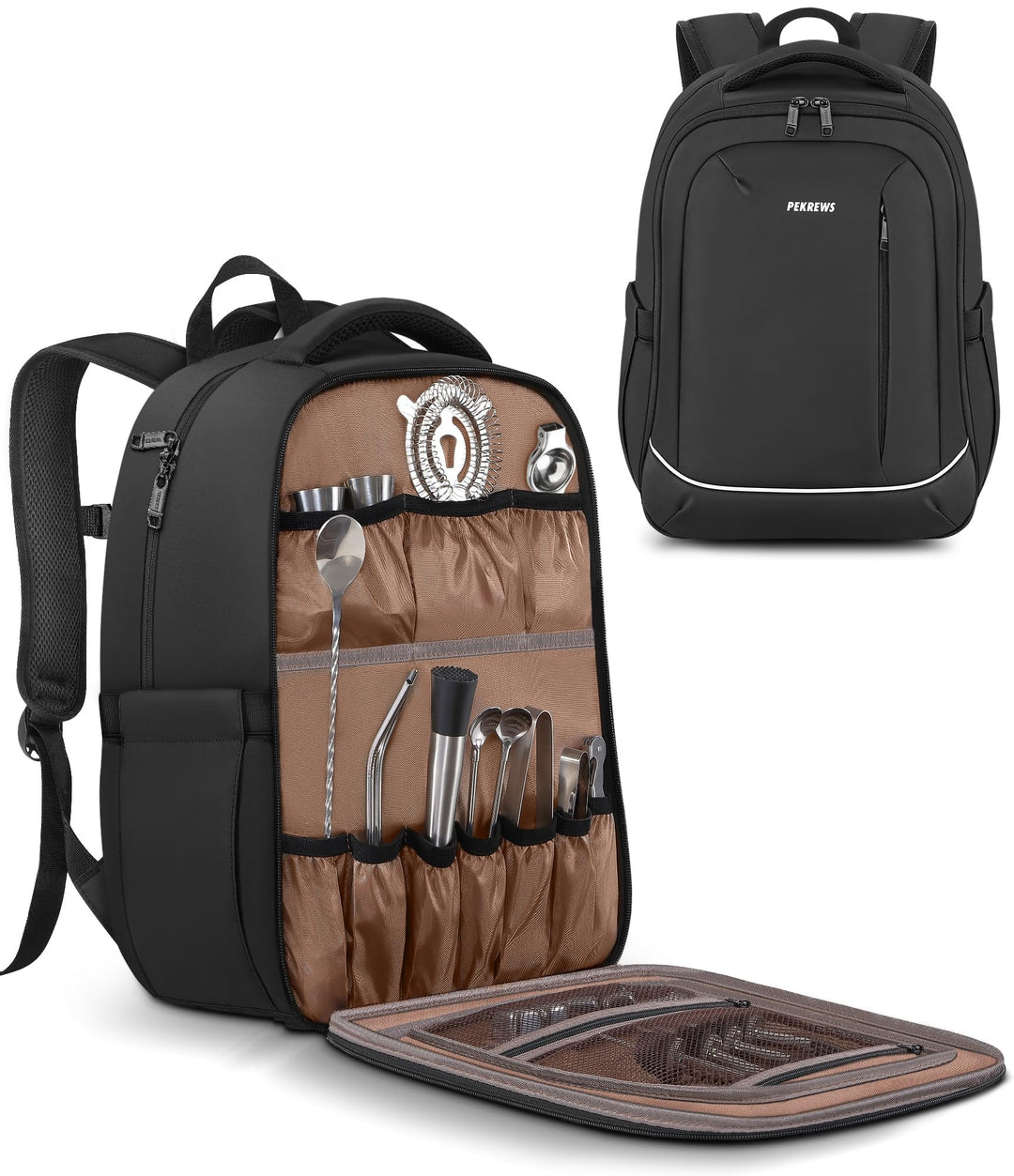 Barkeeper-Tasche, Reise-Barkeeper-Rucksack für Bar-Kit, tragbare Bar-Tasche für Werkzeuge, Aufbewahr