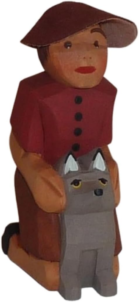 Junge mit Hund Krippenfigur
