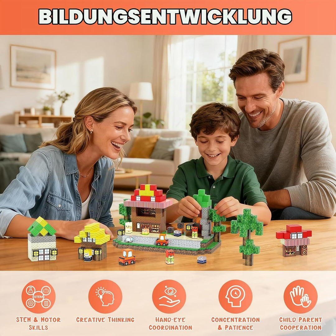 Magnetische Bausteine, Magnetische Blöcke 150 PCS für 3+ Jahre Alt, Magnetic Blocks Spielzeug-Sets f