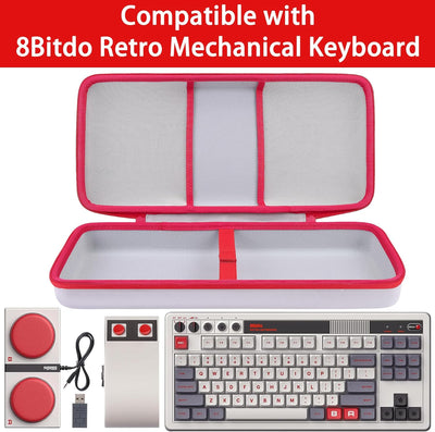 co2CREA Hart Tragbare Schutzhülle Etui Tasche für 8Bitdo Retro Mechanical Keyboard,Hot Swappable Gam