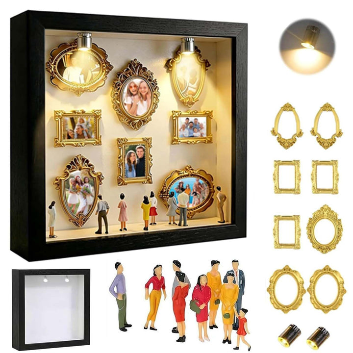 DIY Mini Museum Bilderrahmen, Mini Bilderrahmen Vintage Menschen Figuren Museum Silhouette Box, Foto