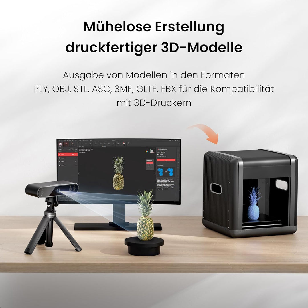 [2023 Upgrade] Revopoint POP 3 Handheld 3D-Scanner für 3D-Drucker mit Farbdaten, 0,05 mm Präzision u