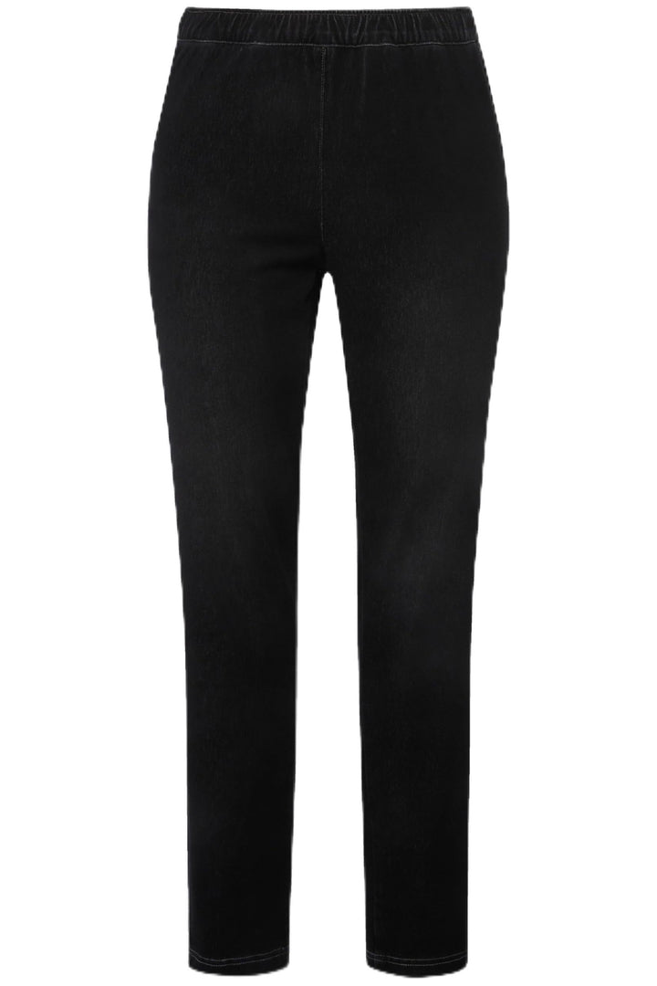 Ulla Popken Damen Jersey-Jeans Hosen 38W / 32L Schwarz, 38W / 32L Schwarz