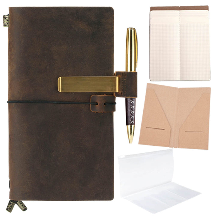 Travelers Notebook Vintage Notizbuch Leder Journal Handgefertigte Echtes Leder Antike Reisetagebuch