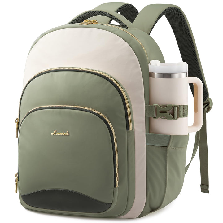 LOVEVOOK Rucksack Damen, 15,6 Zoll Laptop Schulrucksack Wasserdicht, Schultasche Teenager Backpack W