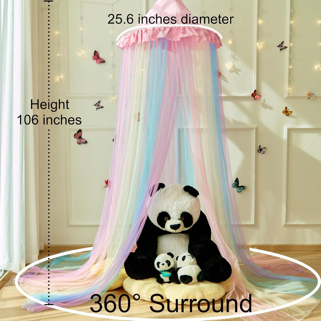 Regenbogen Bett Dachboden Twin Grösse atmungsaktive Dachboden Bett Vorhang für Bett, Prinzessin Spie