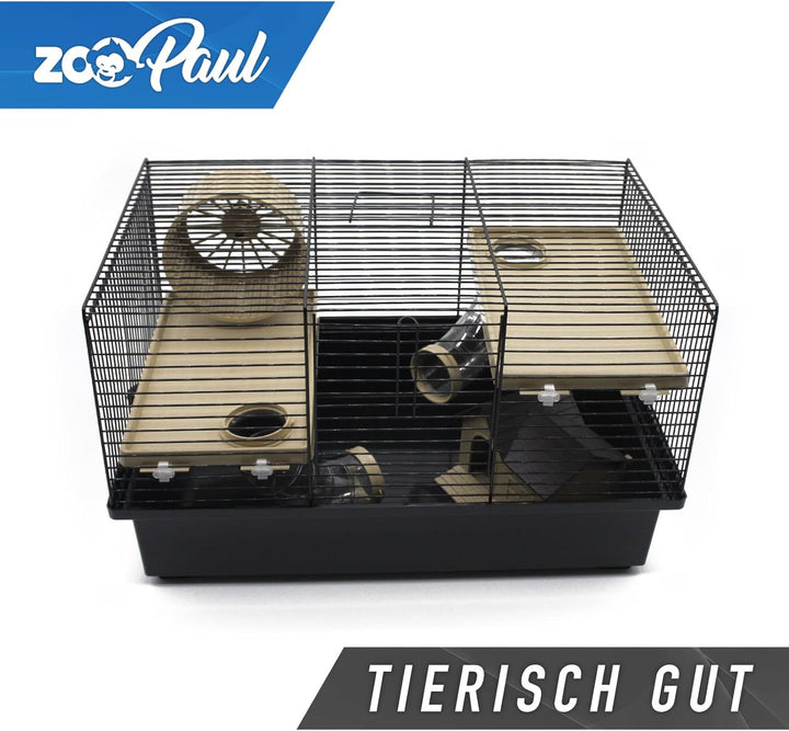 Interzoo Hamsterkäfig, Käfig, Matt mit super Ausstattung in beige