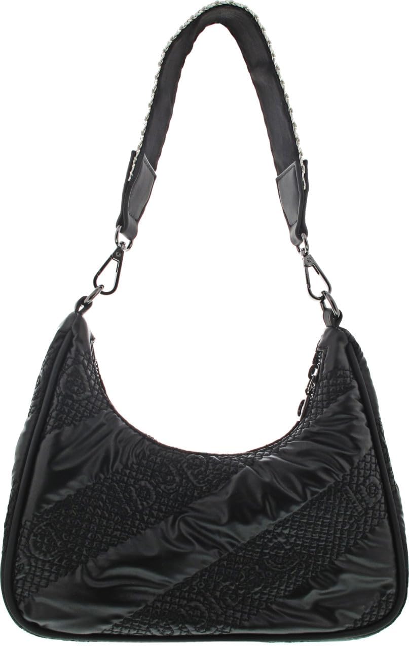 Desigual Damen Fabric Shoulder Bag, U Schwarz, Schwarz