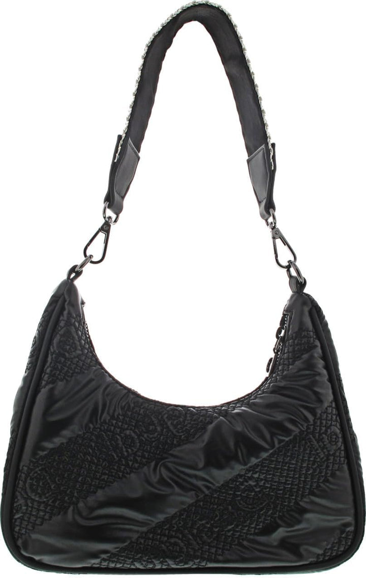 Desigual Damen Fabric Shoulder Bag, U Schwarz, Schwarz