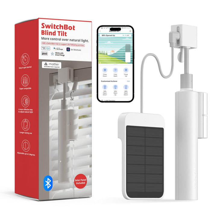 SwitchBot Blind Tilt Motorisierter Jalousie-Motor - Elektrischer Jalousie-Motor mit Bluetooth-Fernbe