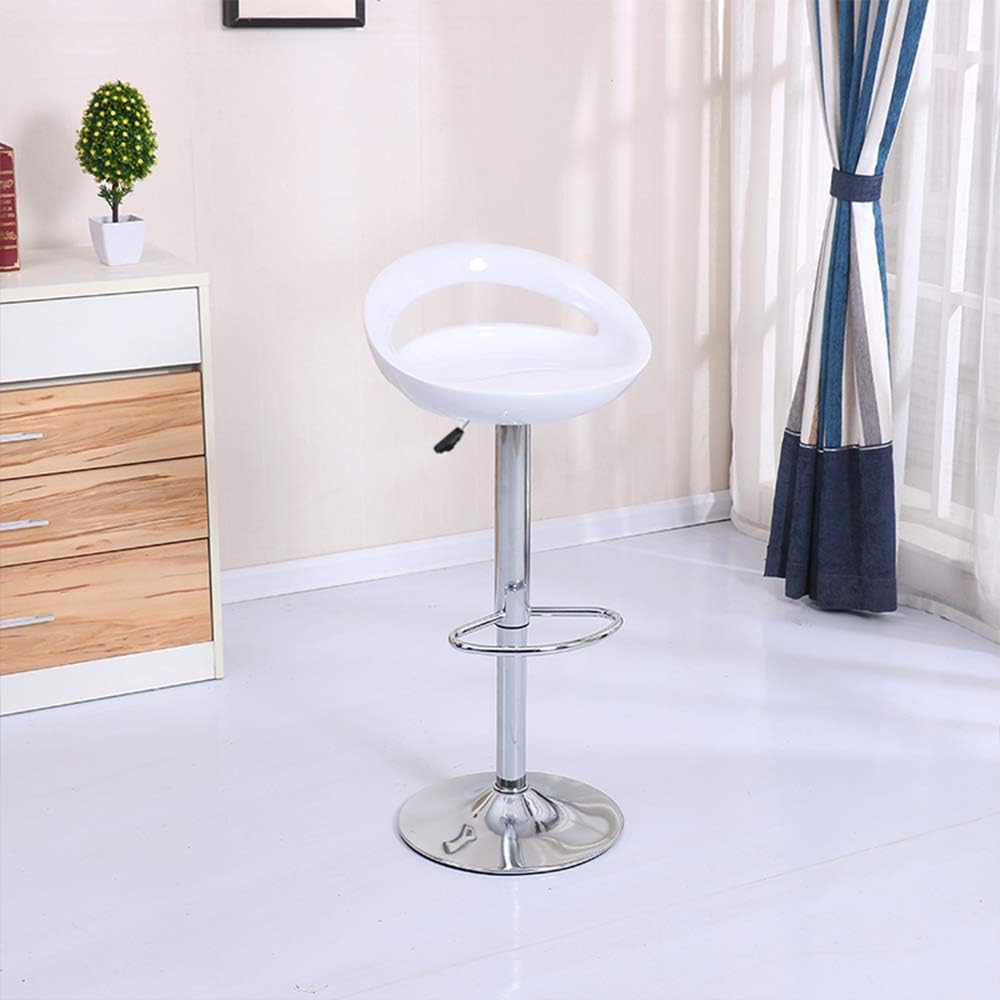 Barhocker 2er Set aus ABS Kunststoff, drehbar Barhocker in Höhe verstellbar von 55 bis 75 cm, Barhoc
