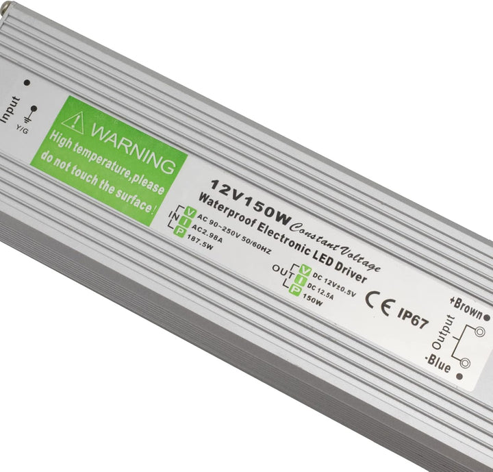 LED Trafo 12V 150W 12.5A DC Konstant Spannung LED Netzteil Ultradünn Outdoor IP67 Wasserdicht 230V a