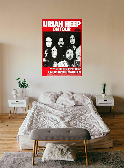 Uriah Heep - Firefly, München 1977 » Konzertplakat/Premium Poster | Live Konzert Veranstaltung | DIN