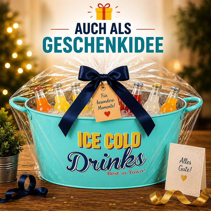 1x Zinkwanne Getränkewanne 11L Getränkekühler Pflanzgefäss Blumenkübel Deko | Buri Zinkwanne 11L, Vi