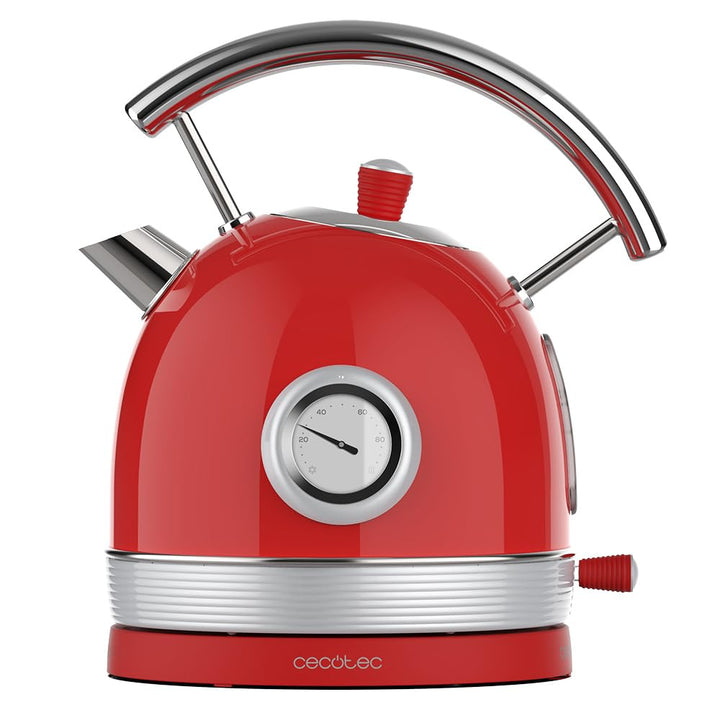 Cecotec Wasserkocher mit 1,8 Liter Fassungsvermögen Thermosense 420 Vintage Light Red. 2200 W, Fassu