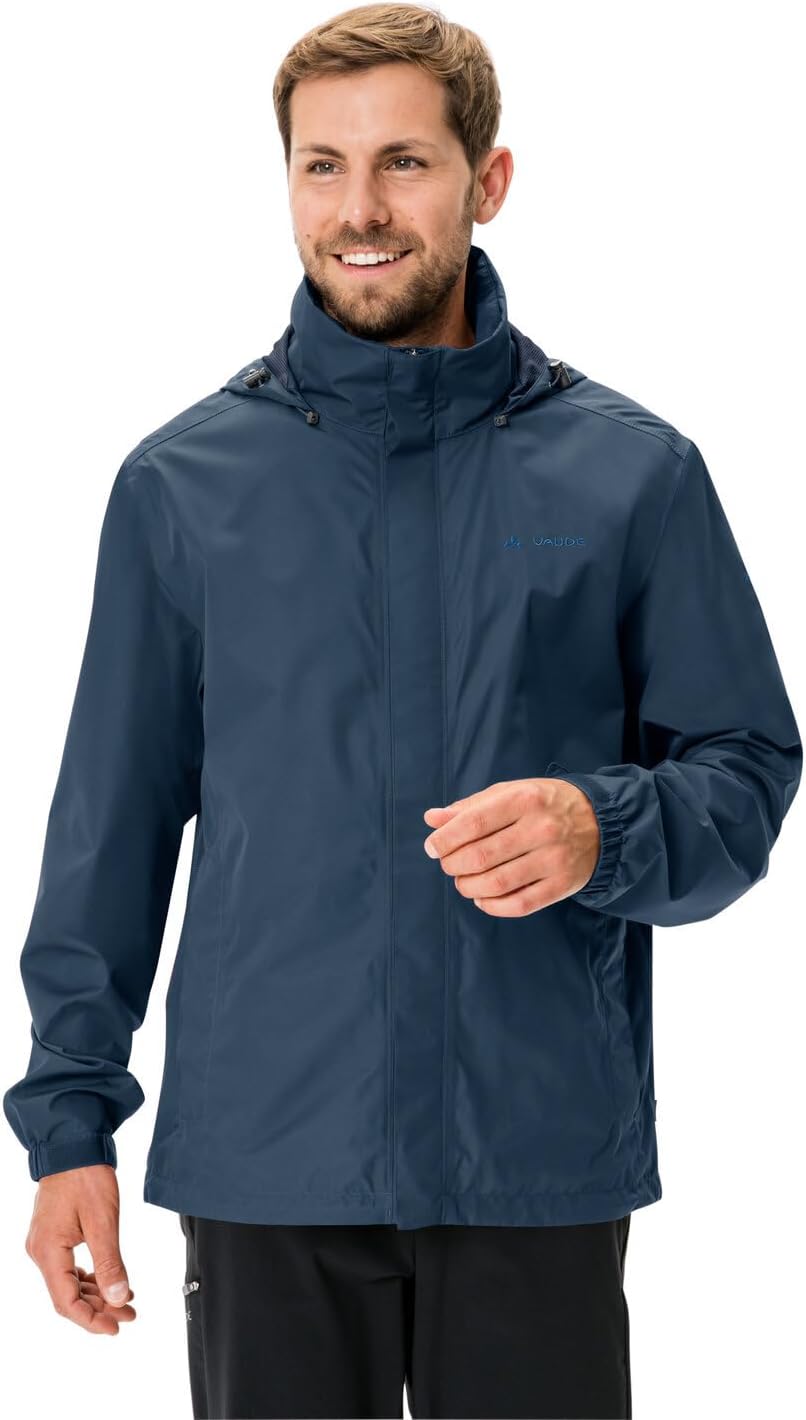 VAUDE Regenjacke Herren Escape Light, Wasserabweisende Outdoor-Jacke, Atmungsaktiver Windbreaker mit