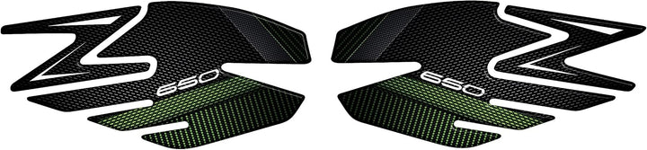 Harz-Aufkleber mit 3D-Effekt, für Motorrad, kompatibel mit Kawasaki Z650 (Metallic Spark Black, Seit