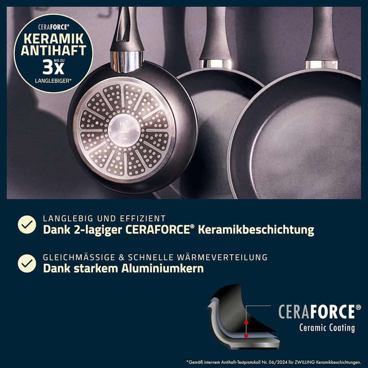 HENCKELS by ZWILLING Breeze Bratpfanne 20 cm mit Antihaft-Keramik-Beschichtung, Induktionsgeeignet,