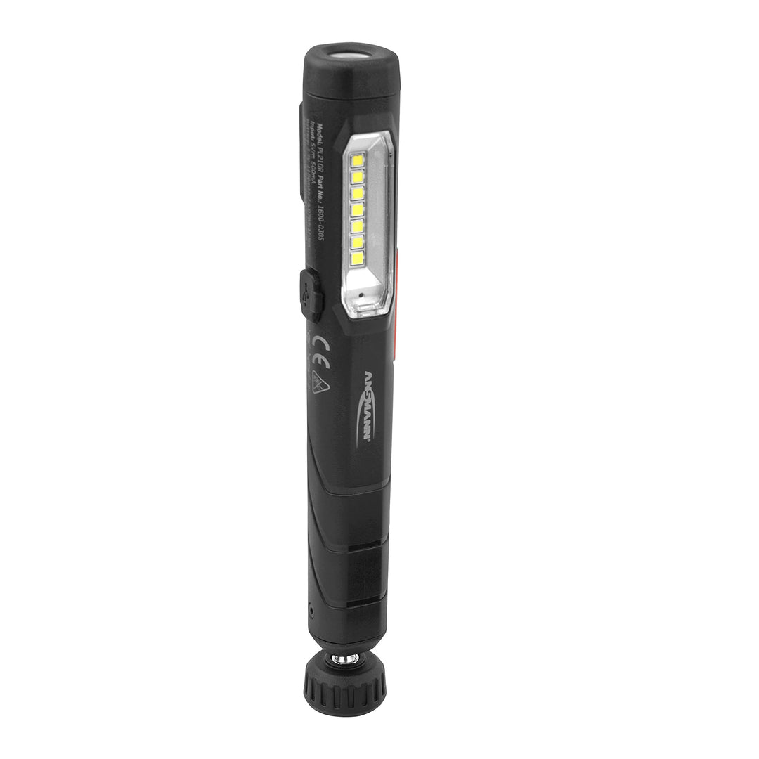 ANSMANN Mini Stiftleuchte flexible LED Taschenlampe, 130 Lumen, Clip, kleine Penlight inklusive 2 AA