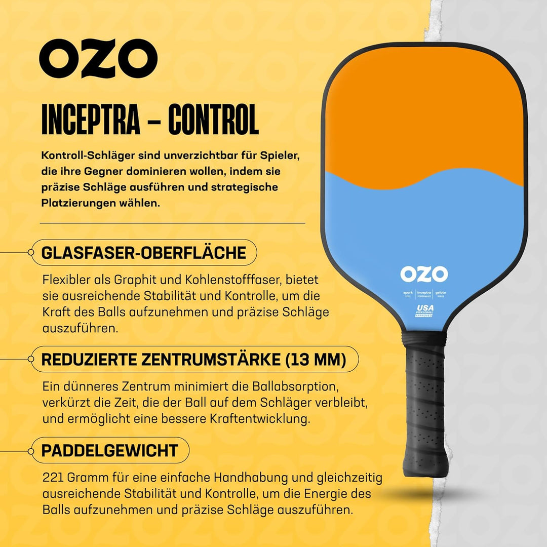 OZO Pickleball Kontroll Schläger für Anfänger Beginner Control Melon & Cotton Candy, Beginner Contro