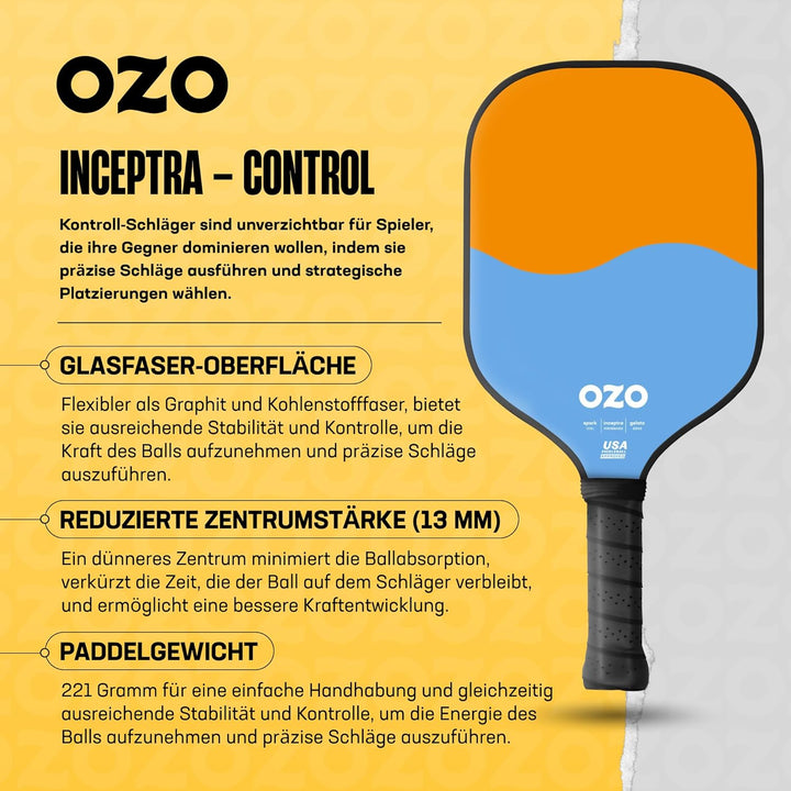 OZO Pickleball Kontroll Schläger für Anfänger Beginner Control Melon & Cotton Candy, Beginner Contro