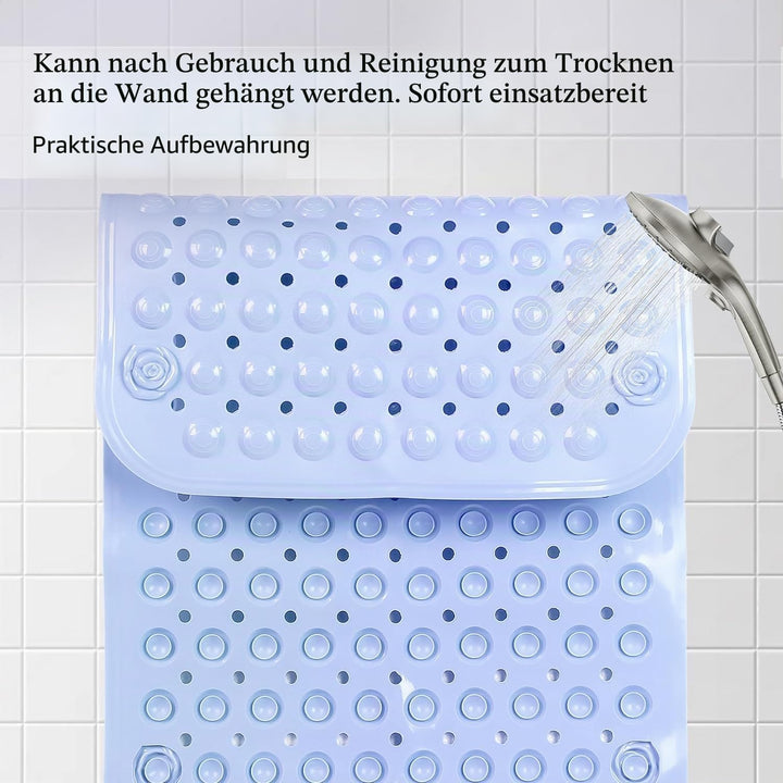 Duschmatte rutschfest 60x90cm,Antirutschmatte Dusche mit Saugnäpfen,Duscheinlage rutschfest mit Abla