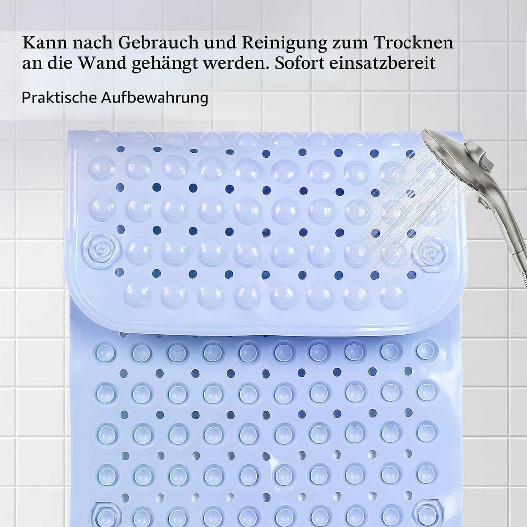 Duschmatte rutschfest 40x70cm,Antirutschmatte Dusche mit Saugnäpfen,Duscheinlage rutschfest mit Abla