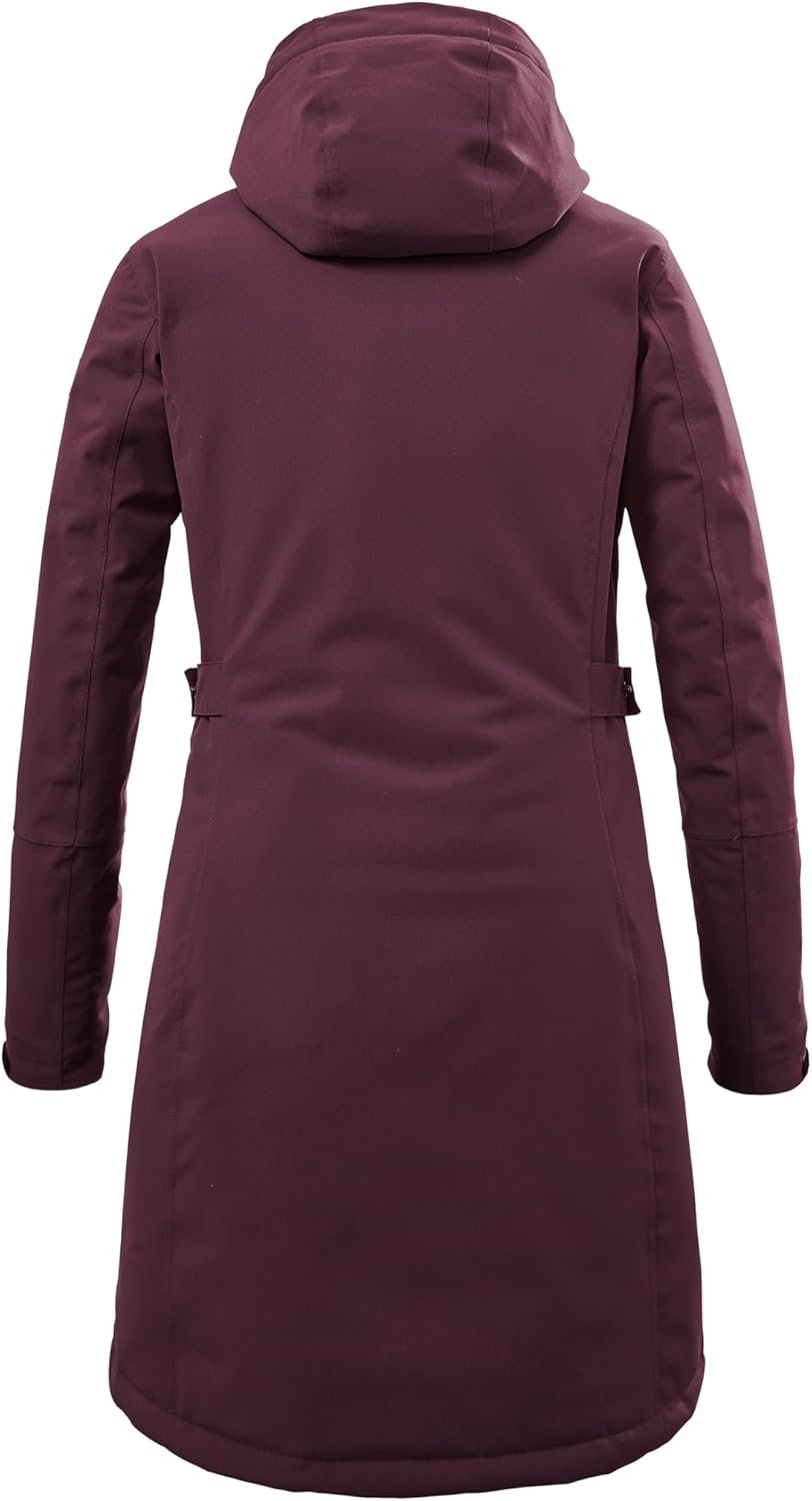 Killtec Damen Kow 165 Wmn Prk Funktionsparka/Parka mit abzippbarer Kapuze 42 dunkelpflaume, 42 dunke