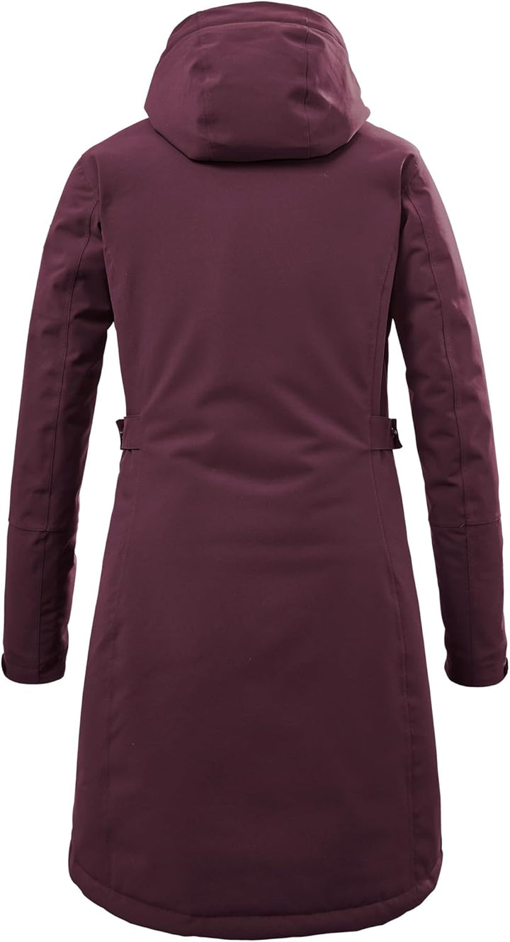 Killtec Damen Kow 165 Wmn Prk Funktionsparka/Parka mit abzippbarer Kapuze 42 dunkelpflaume, 42 dunke