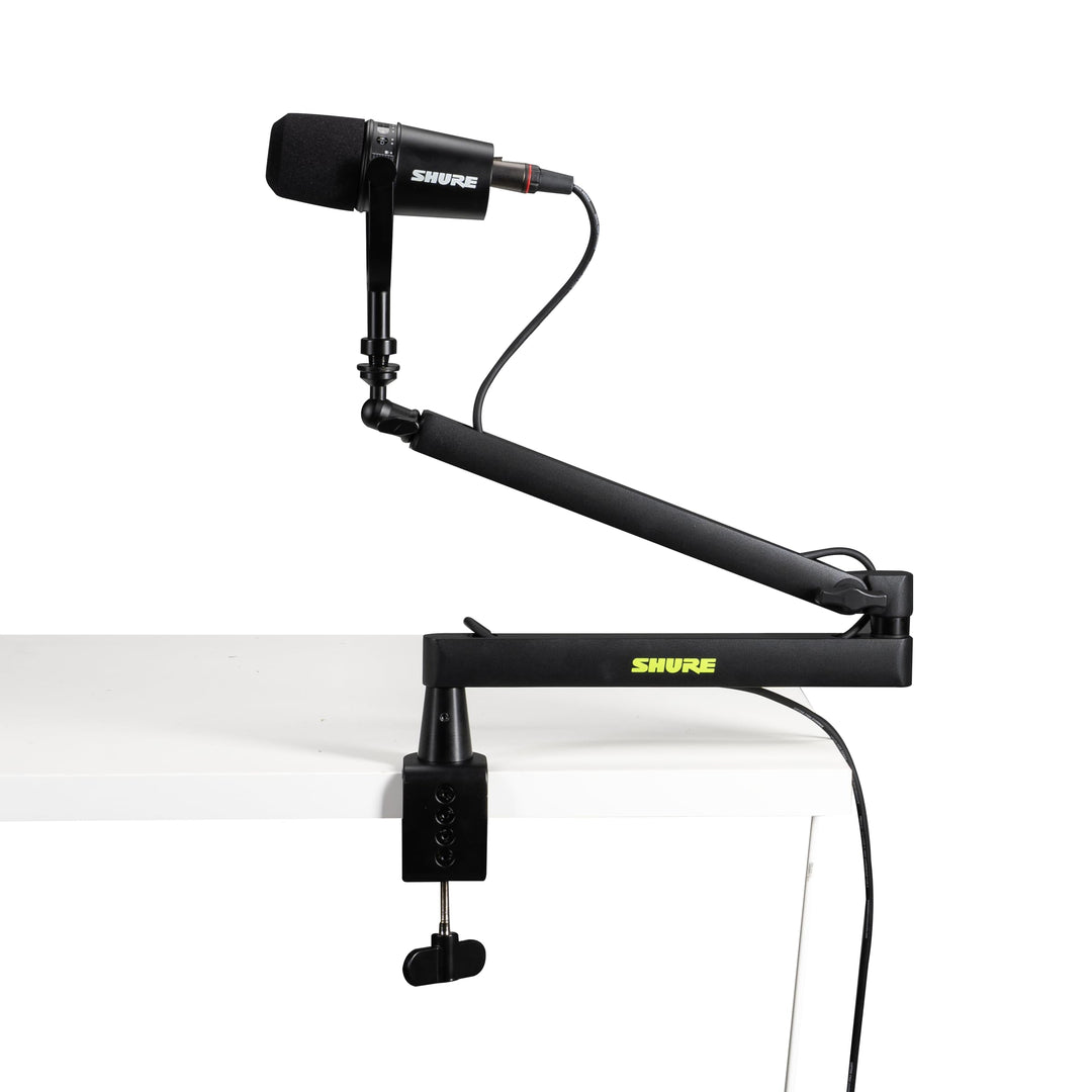 Shure by Gator Premium-Mikrofonständer mit flachem Profil für den Schreibtisch; vollständig verstell