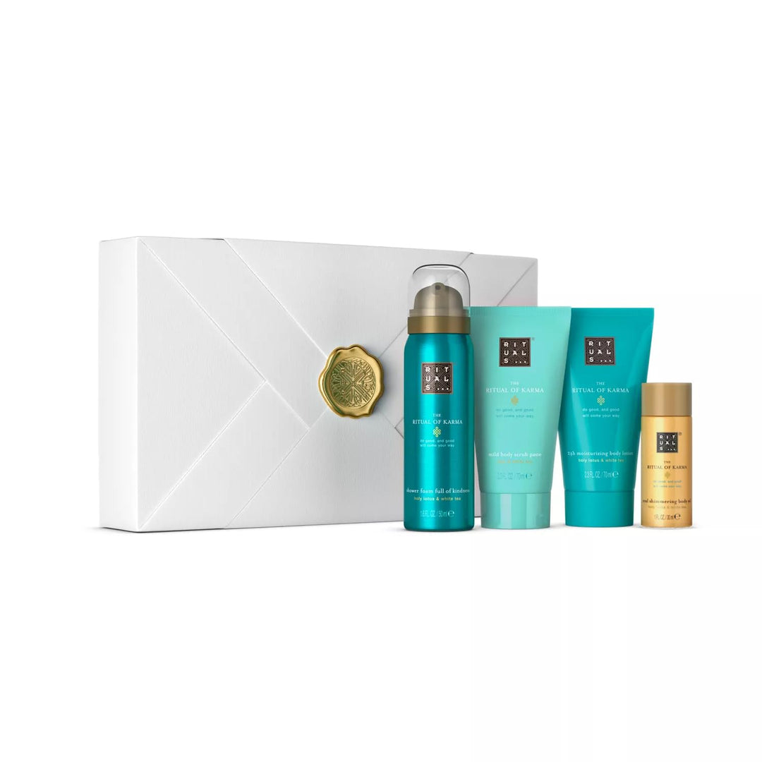 RITUALS Soothing Treat Geschenkset aus der The Ritual of Karma Serie, Set aus: Duschschaum, Körpercr