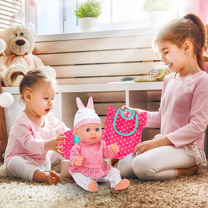 deAO 6 Puppenkleider Set, Puppenkleidung Outfits für 30 cm 33CM 35CM 36CM Neugeborene Babypuppen Jun