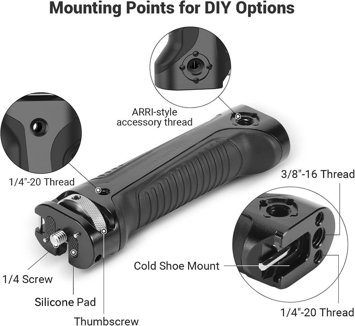 SMALLRIG Griff Handgriff NUR für Zhiyun-Tech WEEBILL-S Gimbal mit Kaltschuhhalterung Eingebauter Sch