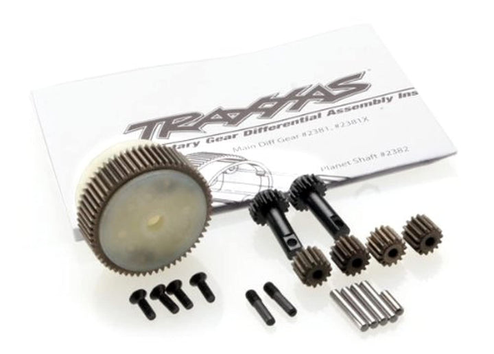 Traxxas 2388X Planetendifferential mit Stahlring Getriebe Modell Auto Teile, schwarz