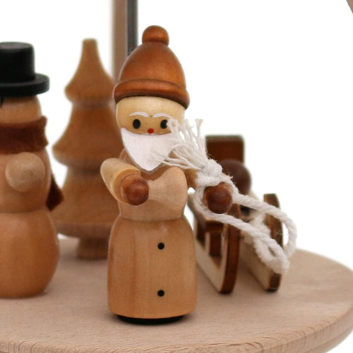 Dekohelden24 Hochwertige Tischpyramide mit Winterkinder, höhe ca. 35 cm, Winterkinder