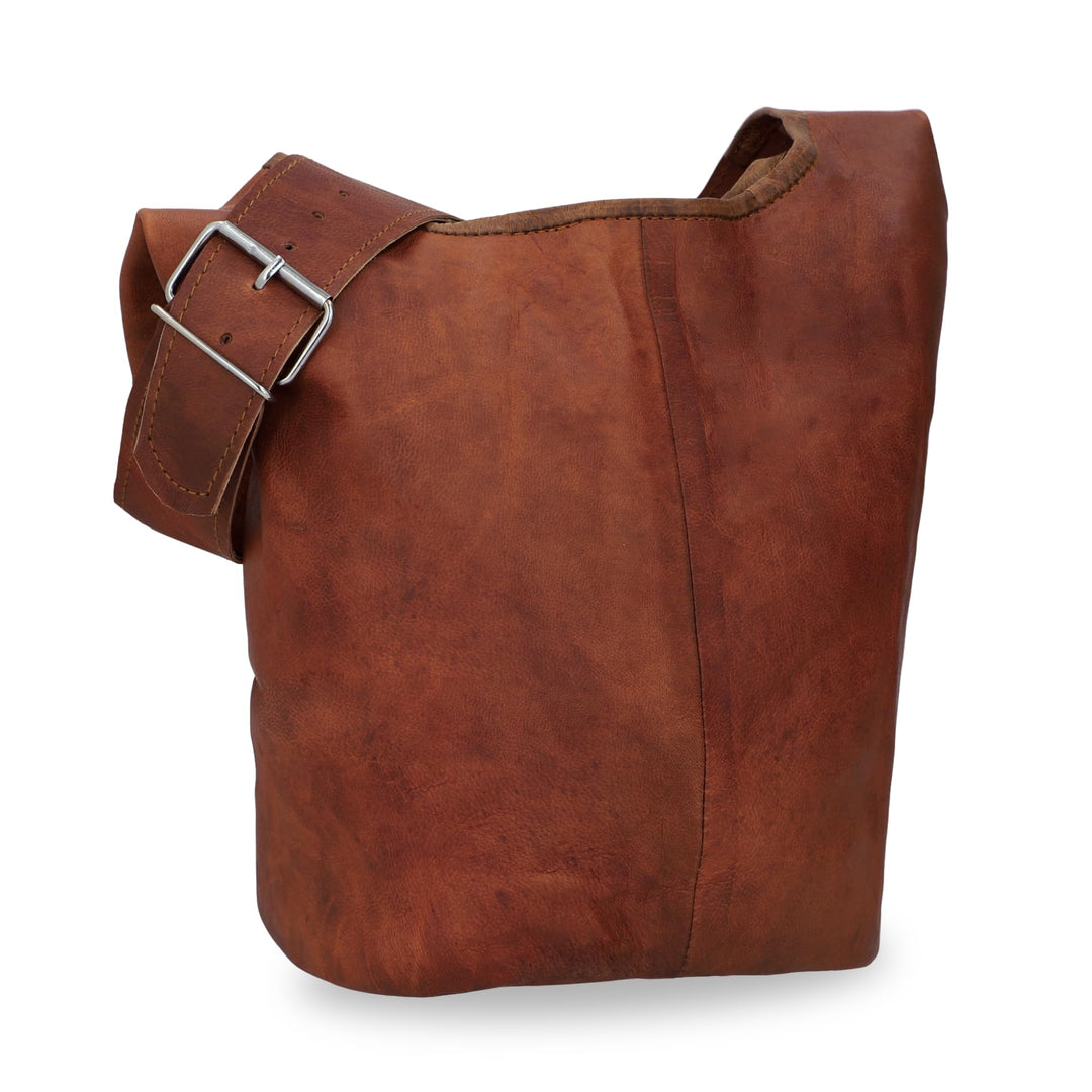 Gusti Umhängetasche Leder - Josephine Damen Umhängetasche Beuteltasche Shopper Ledertasche Vintage B