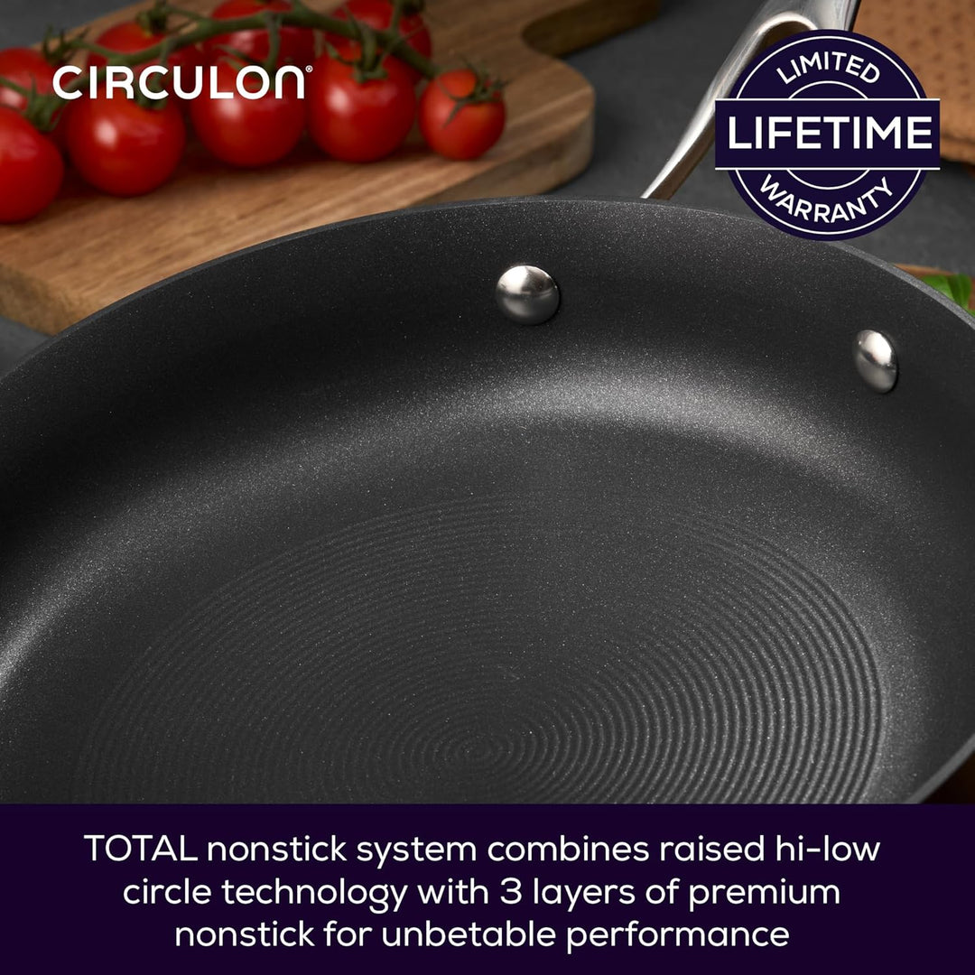 Circulon Style Hard Anodised Saucepan Set, 3pce Set of 3 Topfset, Set of 3 Topfset