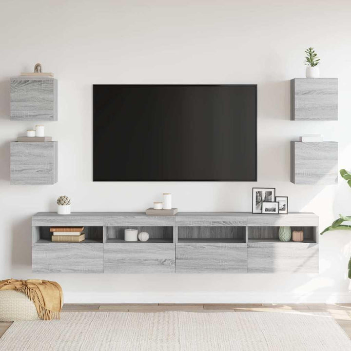 vidaXL 4X TV Wandschrank Schrank Hängeschrank Fernsehschrank TV Möbel Aufbewahrung Mehrzweckschrank