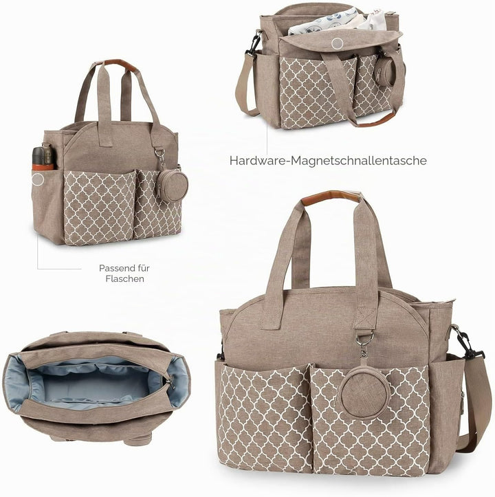 Wickeltasche Tote Baby Wickeltasche Grosse Babytaschen für Mama mit Wickelstation Multifunktions Rei