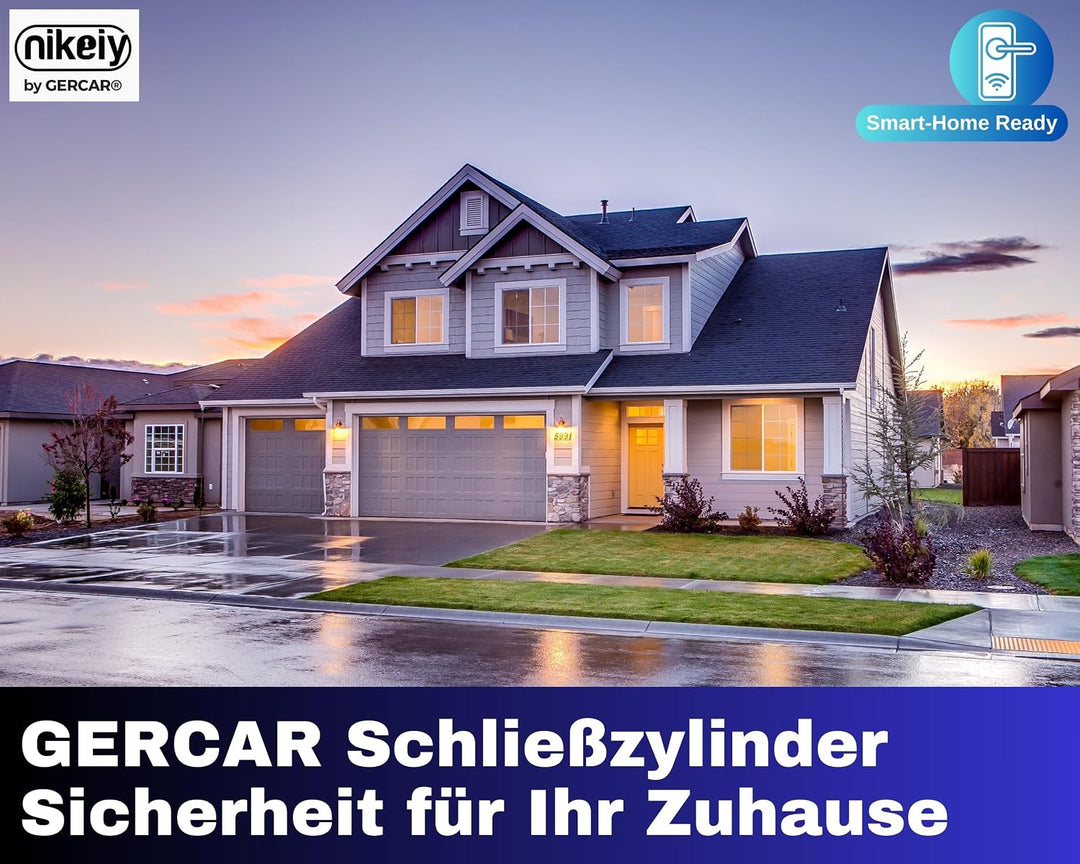 GERCAR Pro+ Knaufzylinder 2x gleichschliessend 35/35 Set 2 Schliesszylinder mit Knauf Form H inkl. 1