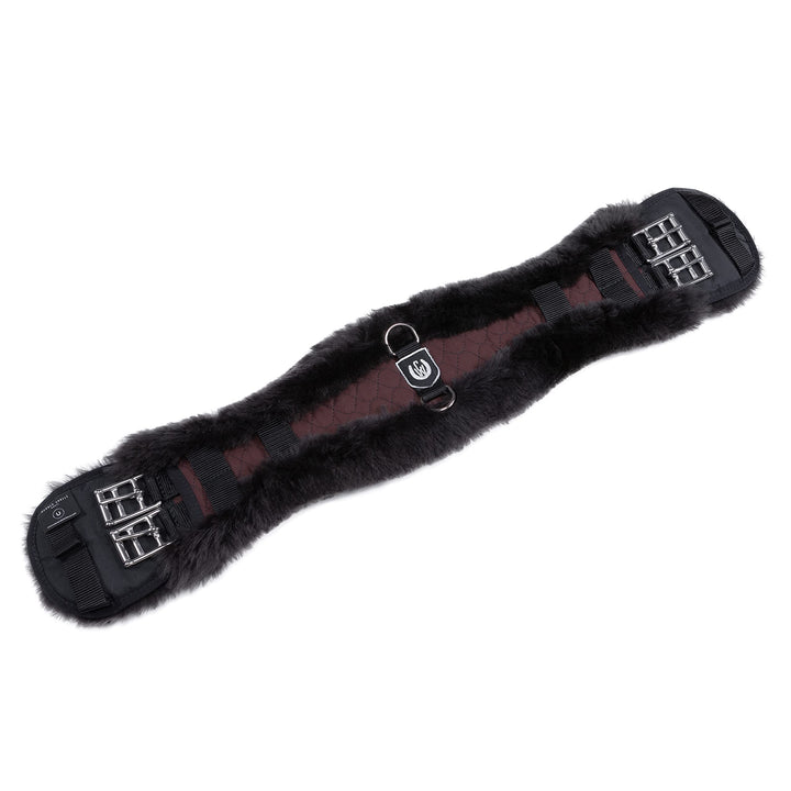 CHRIST Lammfell Sattelgurt/Konturgurt Dressur, anthrazit 45 cm braun-braun, 45 cm braun-braun