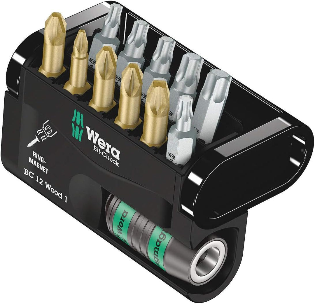 Wera Bit-Sortiment, Bit-Check 12 Wood 1, 12-teilig, 05057423001, 1