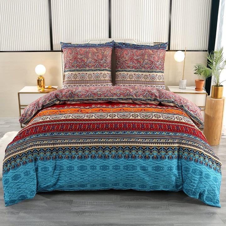 Qucover Bettwäsche 155x220cm 100% Baumwolle Bettbezug mit Reissverschluss 155 x 220 cm 2 TLG. mit Ki