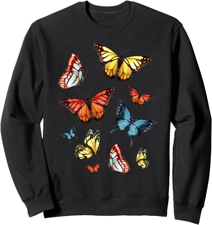 Schöner Schmetterling für Mädchen Bunte Schmetterlinge Sweatshirt