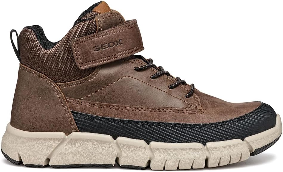 Geox Jungen J Flexyper Boy Sneaker 28 EU Dk Brown, 28 EU Dk Brown