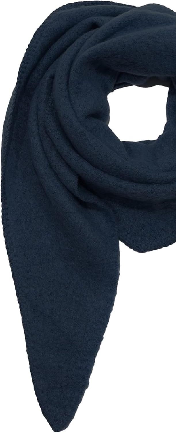 Faera XXL Dreieckstuch Bouclé elastisch weiches cozy Material Einheitsgrösse Dunkelblau, Einheitsgr&