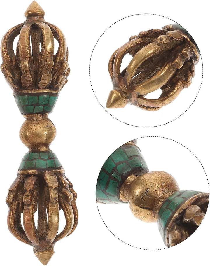 EXCEART 1Pc Tibetischen Vajra Dorge Vajra Stössel Grosse Vajra Dorje Handgemachte Vajra Stössel Kupf
