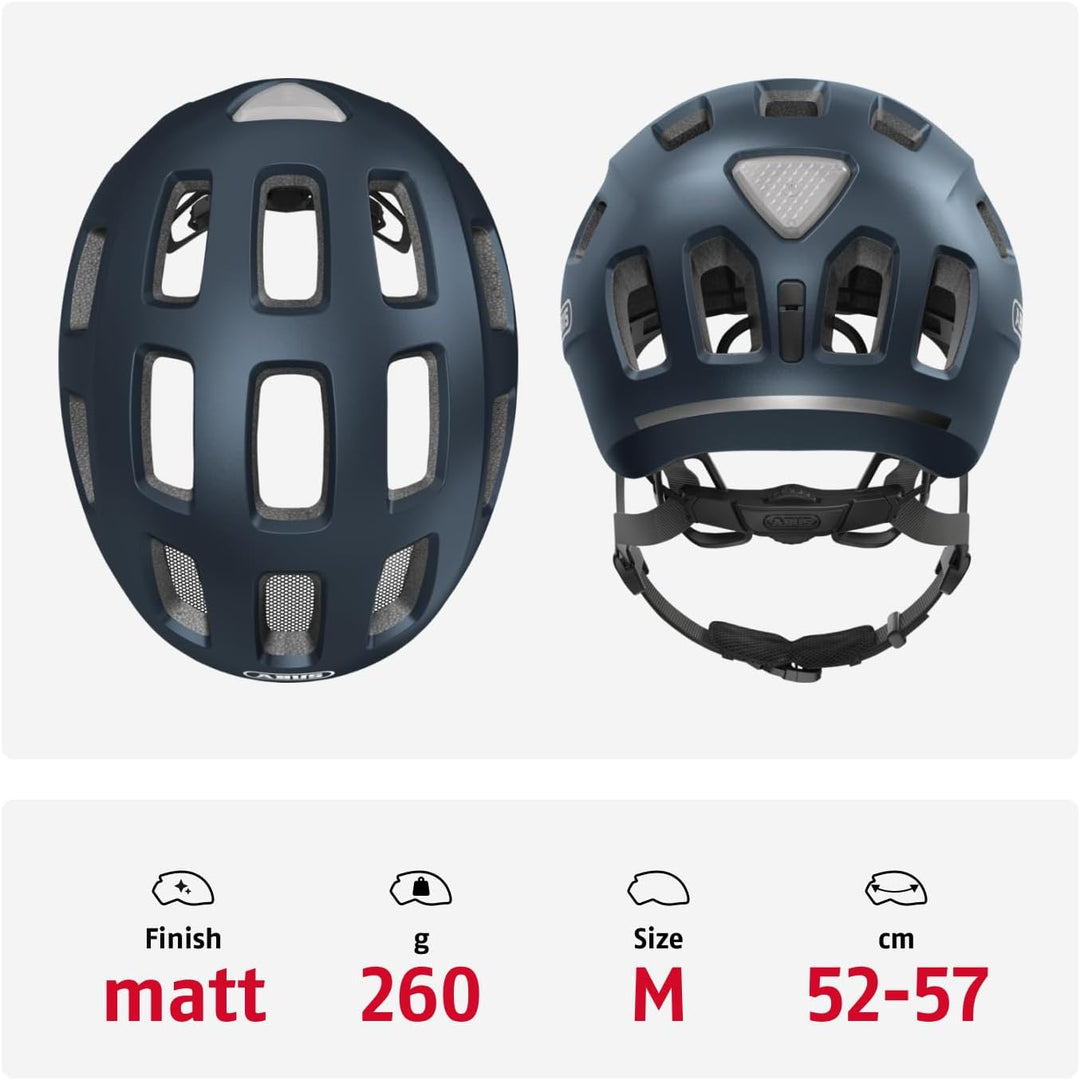 ABUS Fahrradhelm Youn-I 2.0 - mit Licht für Kinder, Jugendliche und junge Erwachsene - für Mädels un